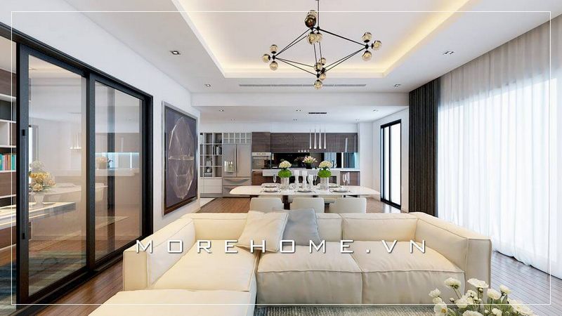 26 + thiết kế phòng khách kề phòng ăn  căn hộ, nhà phố đẹp, hiện đại 2022-2025