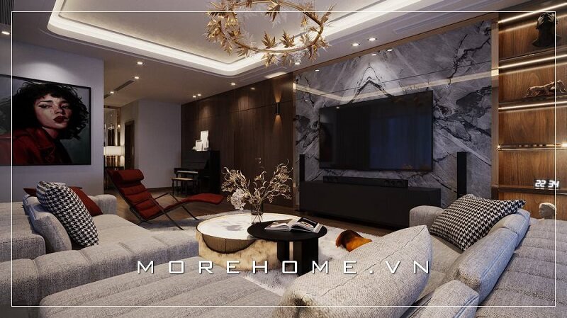 Phòng khách nơi đón tiếp bạn bè, người thân của gia chủ nên luôn được quan tâm chú trọng phần thiết kế nội thất cao cấp để nâng tầm vẻ đẹp không gian sống gia đình bạn Thiết kế nội thất phòng khách biệt thự